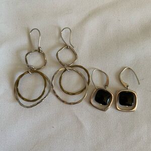 Two pair 925 dangle earrings.